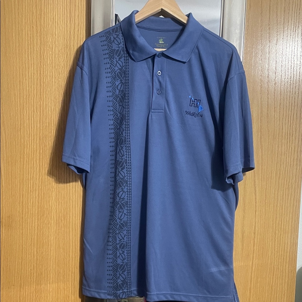 Diamond Head Wear size Large Men's Blue Polo Shirt Resortwear Golf Shirt